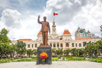 HO CHI MINH CITY (SAIGON), VIETNAM - JULY 2017 : Ho Chi Minh sta