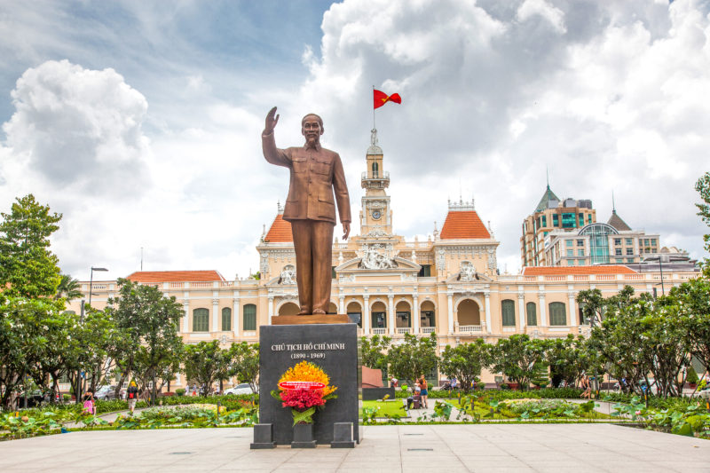 HO CHI MINH CITY (SAIGON), VIETNAM - JULY 2017 : Ho Chi Minh sta